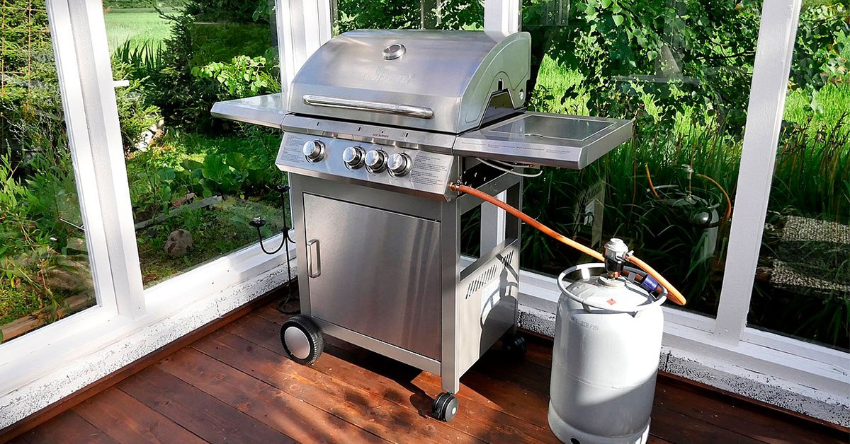 A nice stainless steel gas grill